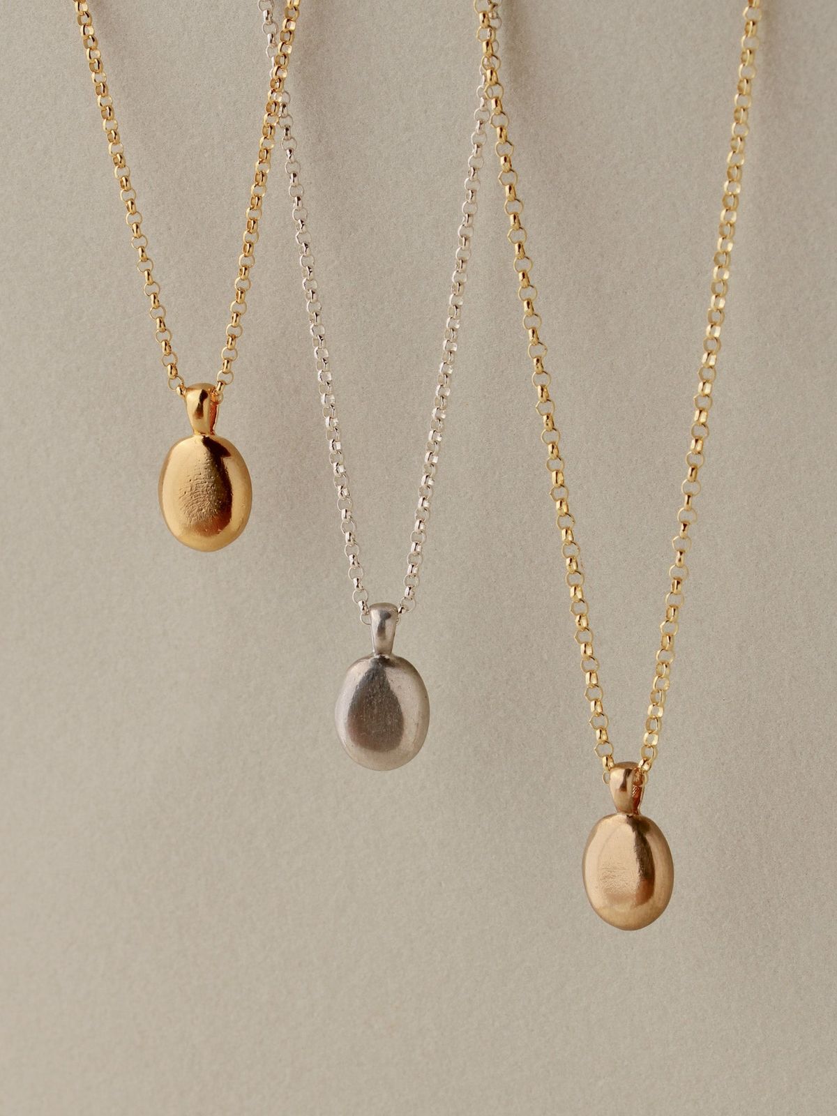 Dusk Satin Pebble Charm