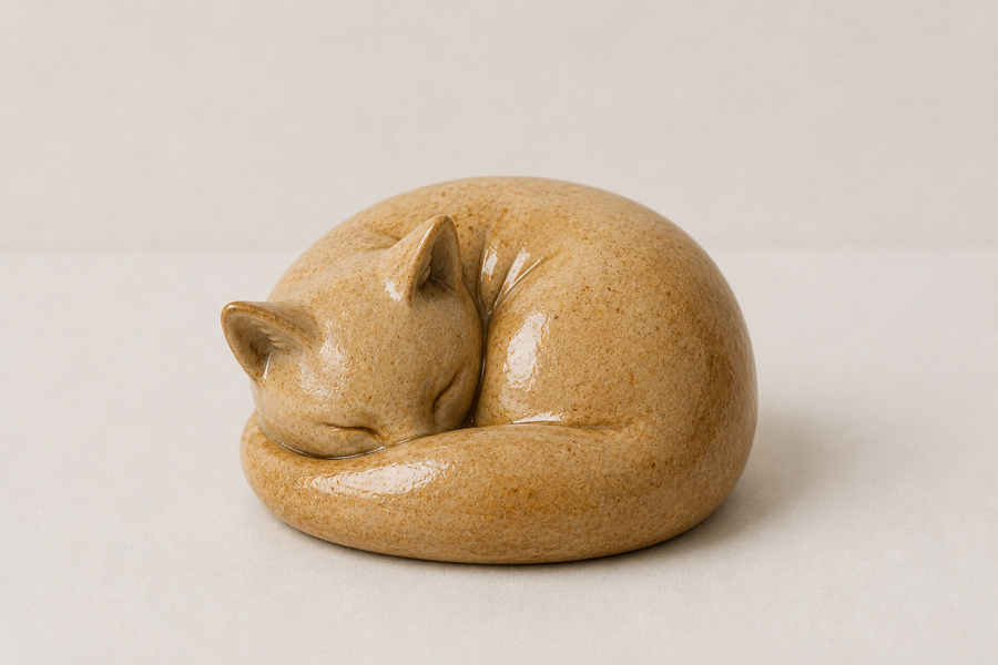 Lamplight Curled Cat