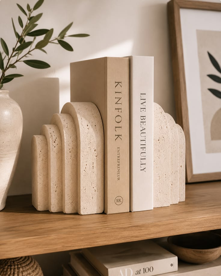 Linen White Bookend