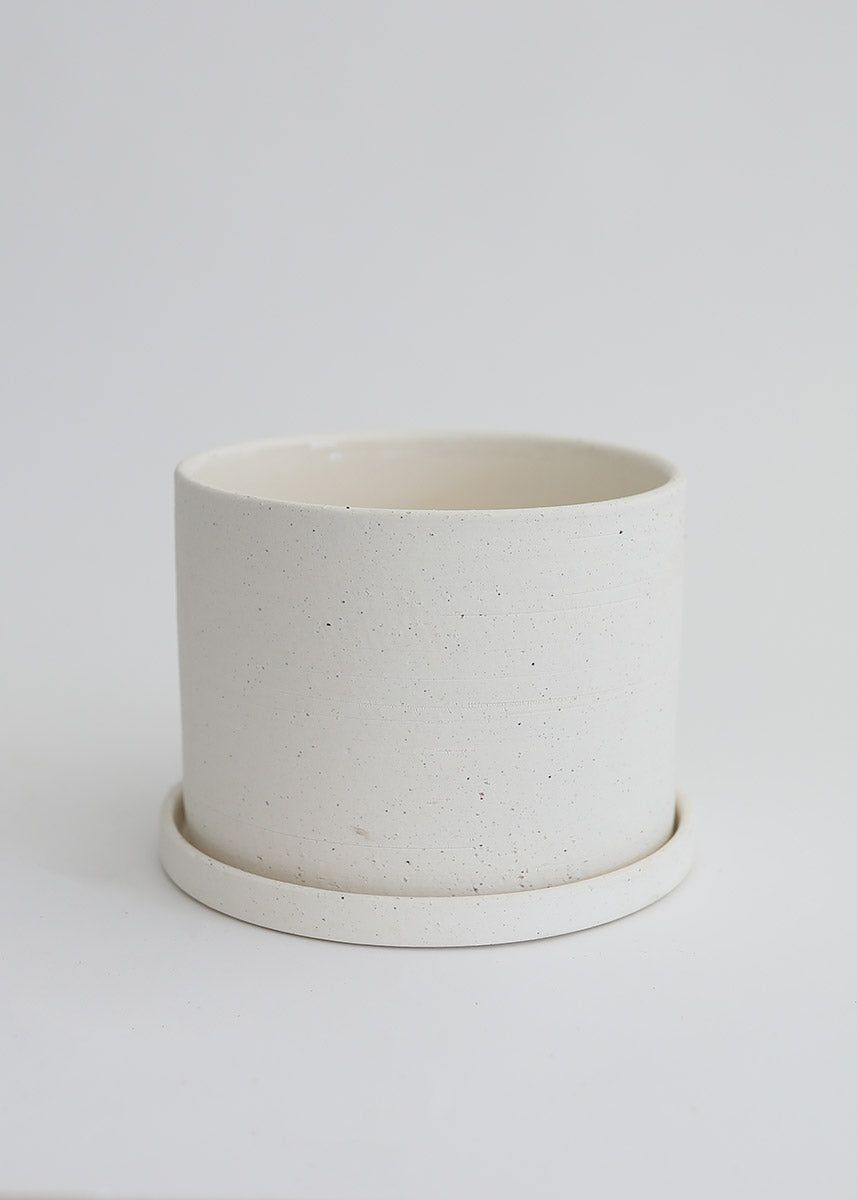 Linen White Pot Saucer