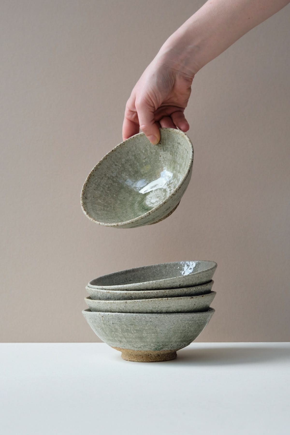 Oyster Satin Rice Bowl