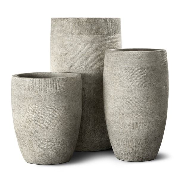 Smoke Satin Floor Planter